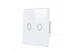 Akubela 2 Gang Touch Switch (EU version) - White